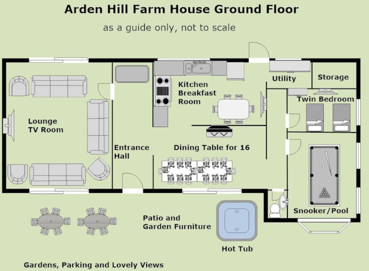 Arden Hill Farmhouse - Hot Tub, Snooker Table, Sleeps 16 Stratford-upon-Avon Luaran gambar